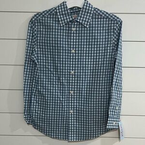 Cat & Jack Blue and White Checkered Button Down Shirt